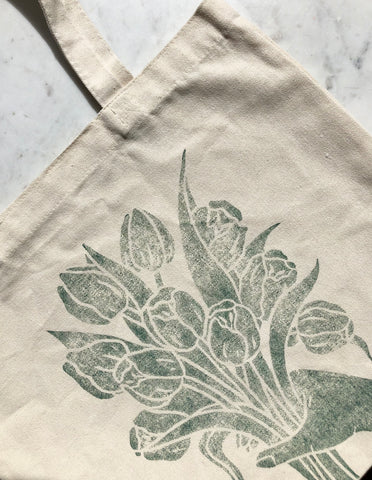 Floral Canvas Market Bag